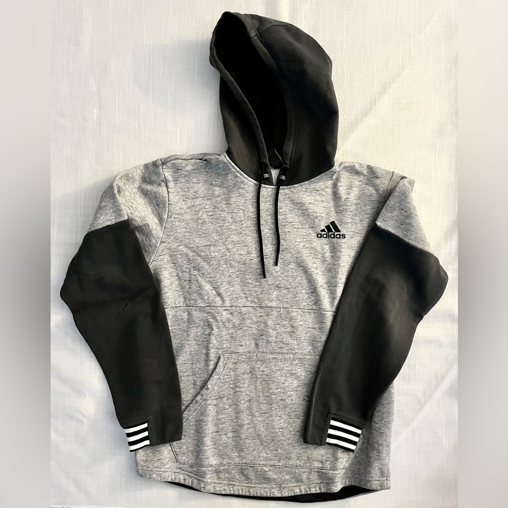 Adidas Men's Two-Tone Dark Gray/Light Gray Hoodie